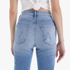 MOTHER High Waisted Rider Ankle - Kiss And Make Up Again Denim