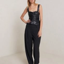 A.L.C. Lauryn II Vegan Leather Top CLOTHING