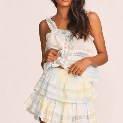LoveShackFancy Ruffle Mini Skirt