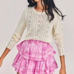 LoveShackFancy Ruffle Mini Skirt CLOTHING