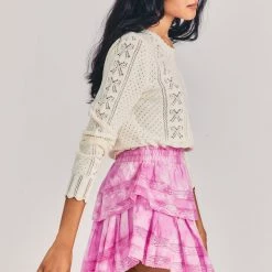 LoveShackFancy Ruffle Mini Skirt CLOTHING
