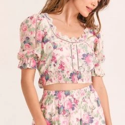 LoveShackFancy Karsten Crop Top CLOTHING