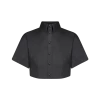 Matthew Bruch CLOTHING Cropped Tie Back Button Up