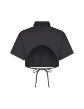 Matthew Bruch CLOTHING Cropped Tie Back Button Up