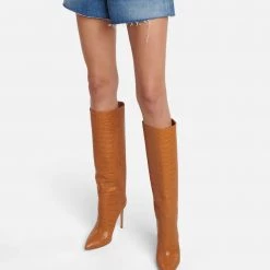 Paris Texas Moc Croco Tall Boot Stiletto Heel