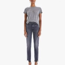 MOTHER Denim High Waisted Rascal Ankle Step Fray