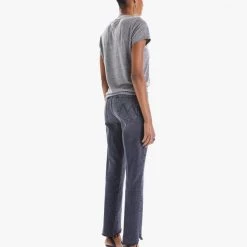 MOTHER Denim High Waisted Rascal Ankle Step Fray