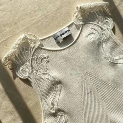 Self-portrait Inserted Lace Knit Dress