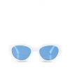 Reality Eyewear Strict Machine Sunglasses In White Blue