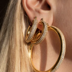 Luv Aj Pave Stripe Baby Amalfi Hoops ACCESSORIES
