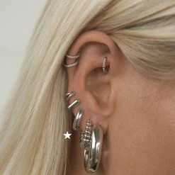 Luv Aj Silver Carmella Huggie ACCESSORIES