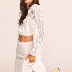 LoveShackFancy Dorabella Crop Top CLOTHING 10 LoveShackFancy Dorabella Crop Top CLOTHING