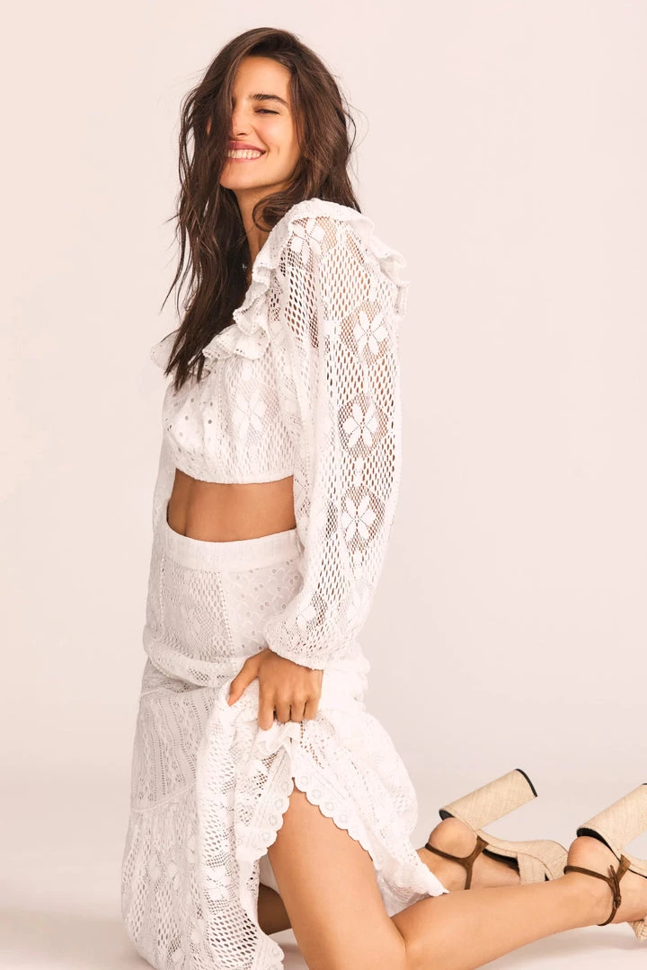 LoveShackFancy Dorabella Crop Top CLOTHING 5 LoveShackFancy Dorabella Crop Top CLOTHING