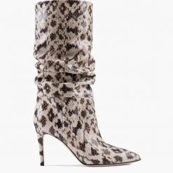 Paris Texas SHOES Python Print Slouchy Boots