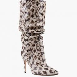 Paris Texas SHOES Python Print Slouchy Boots