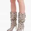 Paris Texas SHOES Python Print Slouchy Boots