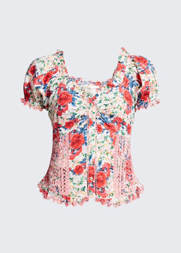 LoveShackFancy Tops Bryant Ruffle Top 7 LoveShackFancy Tops Bryant Ruffle Top