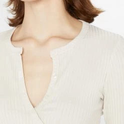 Jonathan Simkhai Alinea Melange Compact Rib Jersey Twist Top