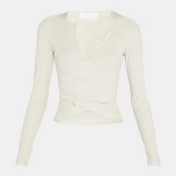 Jonathan Simkhai Alinea Melange Compact Rib Jersey Twist Top