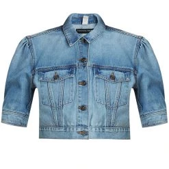 Veronica Beard Sale Denim Raina Short Sleeve Denim Jacket