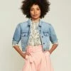 Veronica Beard Sale Denim Raina Short Sleeve Denim Jacket 2 Veronica Beard Sale Denim Raina Short Sleeve Denim Jacket