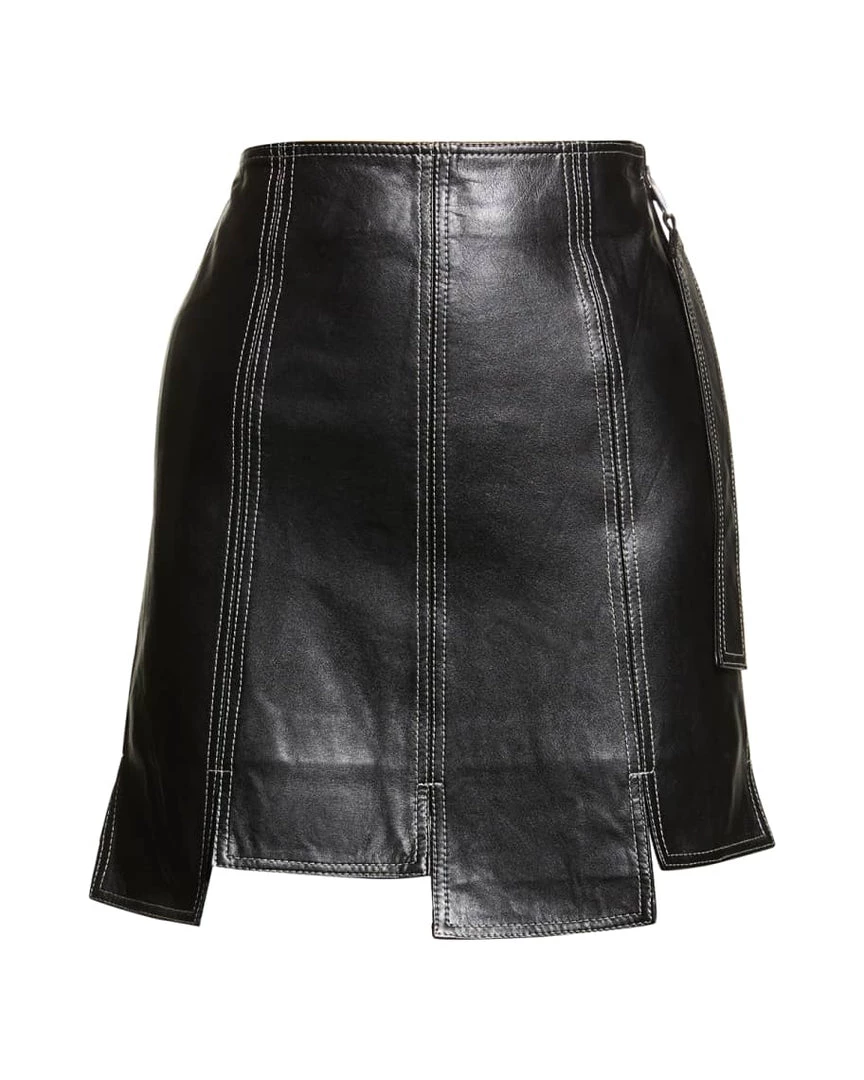 GANNI High Waist Panel Mini Skirt 4 GANNI High Waist Panel Mini Skirt