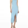 Jonathan Simkhai Ava Compact Rib Turtleneck Lace-Up Dress Dresses