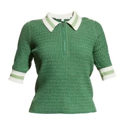 Veronica Beard CLOTHING Jorja Half Zip Polo