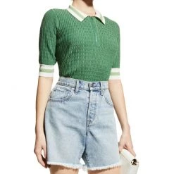 Veronica Beard CLOTHING Jorja Half Zip Polo