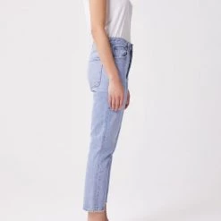 Agolde Denim Riley High Rise Straight Crop In Dimension
