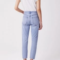 Agolde Denim Riley High Rise Straight Crop In Dimension