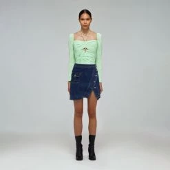 Self-portrait CLOTHING Stretch Crepe Cut Top