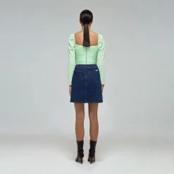 Self-portrait CLOTHING Stretch Crepe Cut Top 10 Self-portrait CLOTHING Stretch Crepe Cut Top