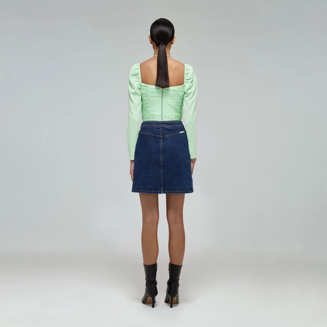 Self-portrait CLOTHING Stretch Crepe Cut Top 5 Self-portrait CLOTHING Stretch Crepe Cut Top