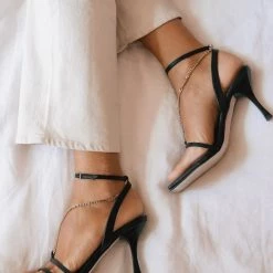 ALOHAS SHOES Straps Chain Black